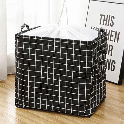 Imaginea din Coș de depozitare pentru textile cu cordon de tragere  -  cuburi