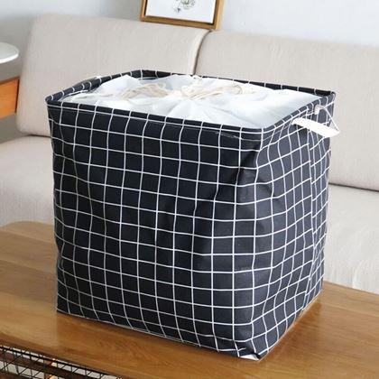 Imaginea din Coș de depozitare pentru textile cu cordon de tragere  -  cuburi