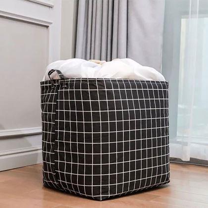 Imaginea din Coș de depozitare pentru textile cu cordon de tragere  -  cuburi