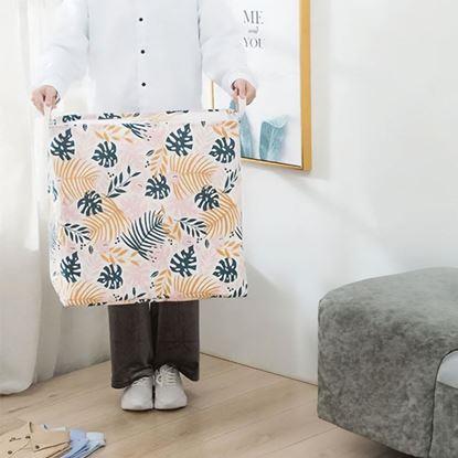 Imaginea Coș de depozitare pentru textile cu cordon de tragere 