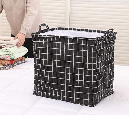 Imaginea din Coș de depozitare pentru textile cu cordon de tragere  -  cuburi