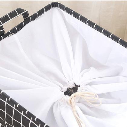 Imaginea din Coș de depozitare pentru textile cu cordon de tragere  -  cuburi