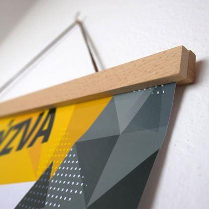 Imaginea din Ramă de lemn pentru poster, lățime 41 cm
