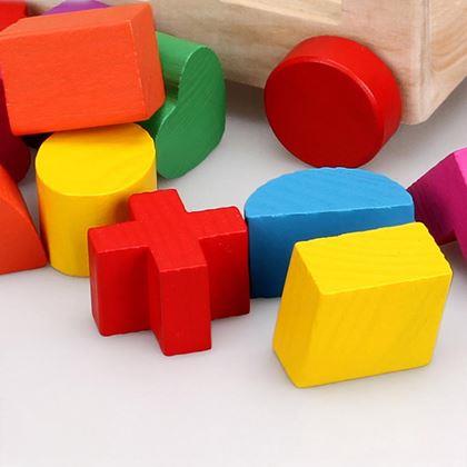 Imaginea din Caruță educativă din lemn - forme