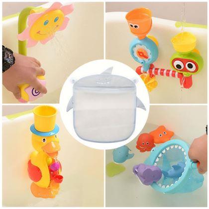 Imaginea din Organizator pentru baie cu plasă pentru jucării pentru copii