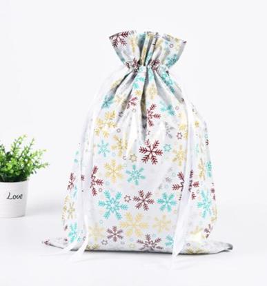 Imaginea Geanta de ambalare cadou de Craciun cu sfoara - 51x39 cm