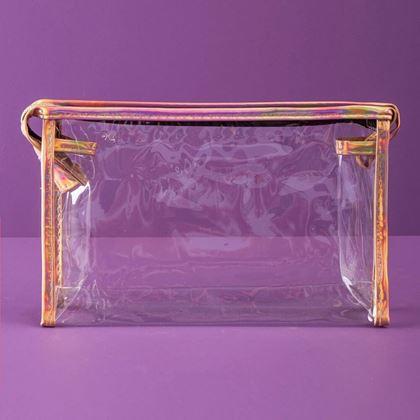 Imaginea din Geanta cosmetică transparentă  -  aurie