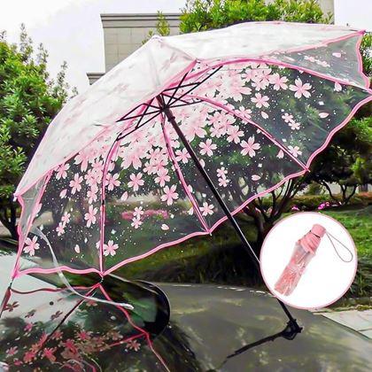 Imaginea din Umbrelă transparentă - flori