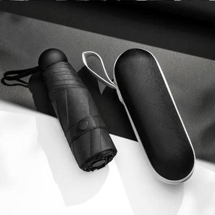 Imaginea din Mini umbrelă pliabilă cu husă - negru