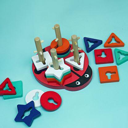 Imaginea Puzzle din lemn - buburuză