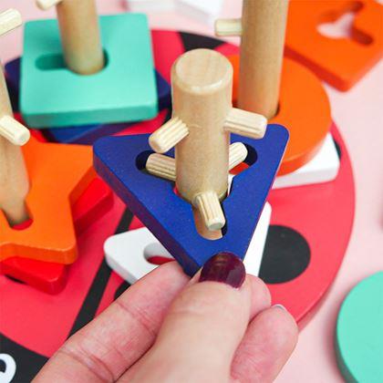 Imaginea din Puzzle din lemn - buburuză