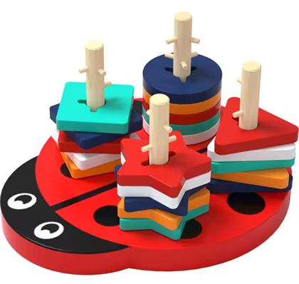 Imaginea din Puzzle din lemn - buburuză