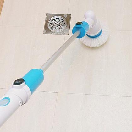 Imaginea din Perie de curățare fără fir + 3 capete interschimbabile, mâner extensibil