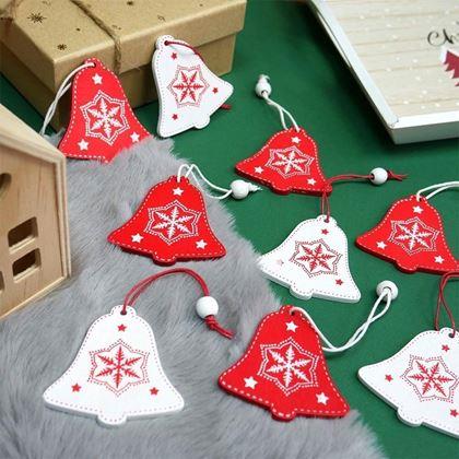 Imaginea din Set de ornamente din lemn 12 bucăți - clopoței