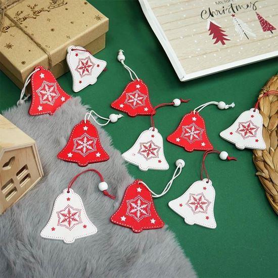 Imaginea din Set de ornamente din lemn 12 bucăți - clopoței