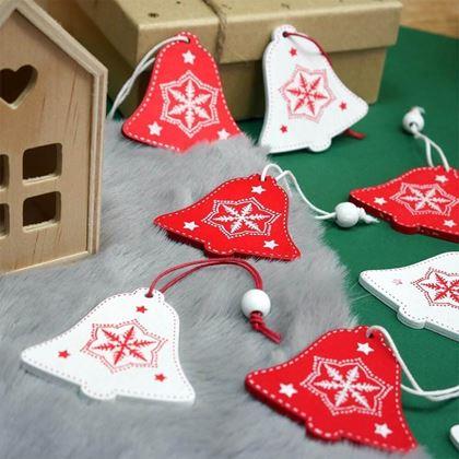 Imaginea din Set de ornamente din lemn 12 bucăți - clopoței