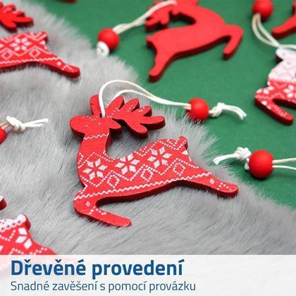 Imaginea din Set de ornamente din lemn 12 bucăți - reni