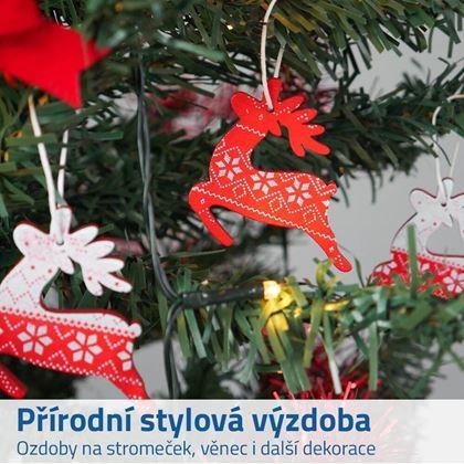 Imaginea din Set de ornamente din lemn 12 bucăți - reni