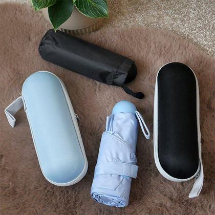 Imaginea din Mini umbrelă pliabilă cu husă - negru