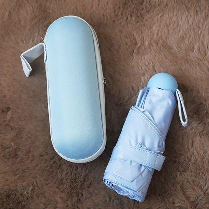 Imaginea din Mini umbrelă pliabilă cu husă - albastru