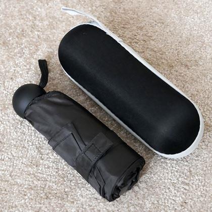 Imaginea din Mini umbrelă pliabilă cu husă - negru