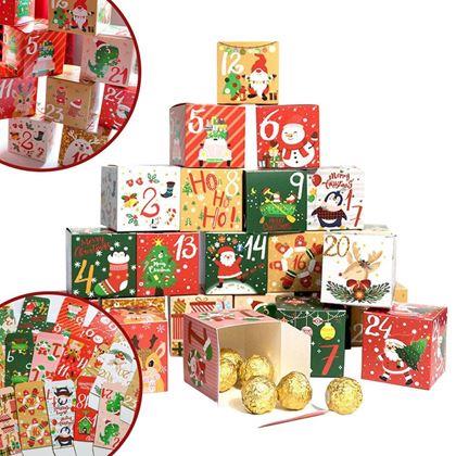 Imaginea din Calendar de Advent - cutii reîncărcabile 24 buc