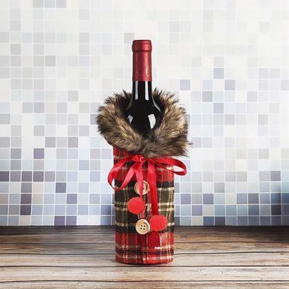 Imaginea din Pălărie de Crăciun pentru sticlă de vin