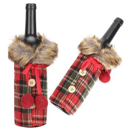 Imaginea din Pălărie de Crăciun pentru sticlă de vin