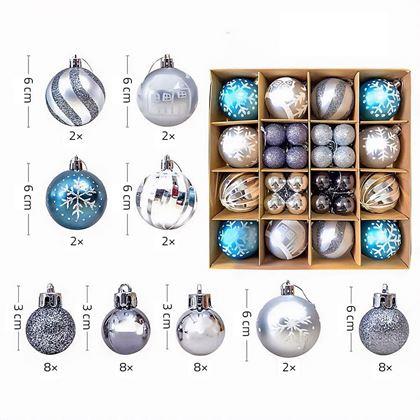 Imaginea din Mare set de decorațiuni de Crăciun - albastru