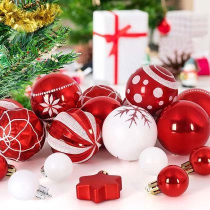 Imaginea din Mare set de decorațiuni de Crăciun - roșu