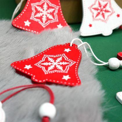 Imaginea din Set de ornamente din lemn 12 bucăți - clopoței