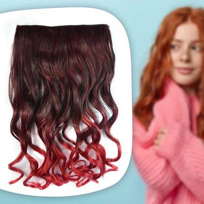 Imaginea din Clip in șuviță pentru evidențiere colorată a părului - maro-roșcat