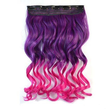 Imaginea din Clip in șuviță pentru evidențiere colorată a părului - mov-roz