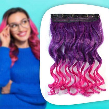 Imaginea din Clip in șuviță pentru evidențiere colorată a părului - mov-roz