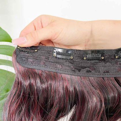 Imaginea din Clip in șuviță pentru evidențiere colorată a părului - maro-roșcat