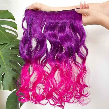 Imaginea din Clip in șuviță pentru evidențiere colorată a părului - mov-roz