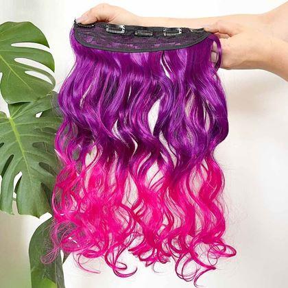 Imaginea din Clip in șuviță pentru evidențiere colorată a părului - mov-roz