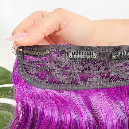 Imaginea din Clip in șuviță pentru evidențiere colorată a părului - mov-roz