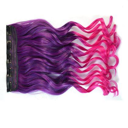Imaginea din Clip in șuviță pentru evidențiere colorată a părului - mov-roz