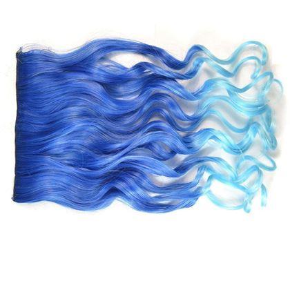 Imaginea din Clip in șuviță pentru evidențiere colorată a părului - albastru