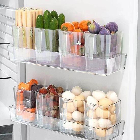 Imaginea din Organizator transparent pentru frigider cu mâner