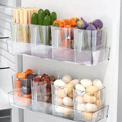 Imaginea din Organizator transparent pentru frigider și cămară cu mâner