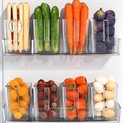 Imaginea din Organizator transparent pentru frigider și cămară cu mâner
