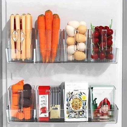 Imaginea din Organizator transparent pentru frigider cu mâner