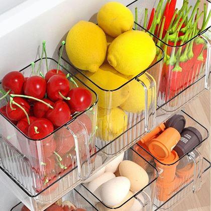 Imaginea din Organizator transparent pentru frigider și cămară cu mâner