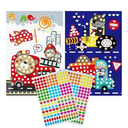 Imaginea din Mozaică autocolantă pentru copii - pompieri