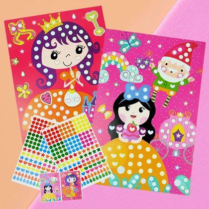 Imaginea din Mozaică autocolantă pentru copii - prințese