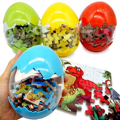 Imaginea din Puzzle cu dinozauri - albastru