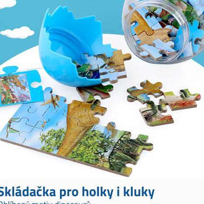Imaginea Puzzle cu dinozauri - albastru