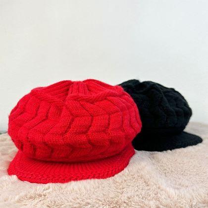 Imaginea din Beret căptușit cu blăniță - roșie